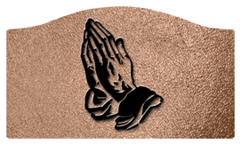 DASHELL-516-BK-SH-BZ Black Praying Hands Shimmer Bronze Background